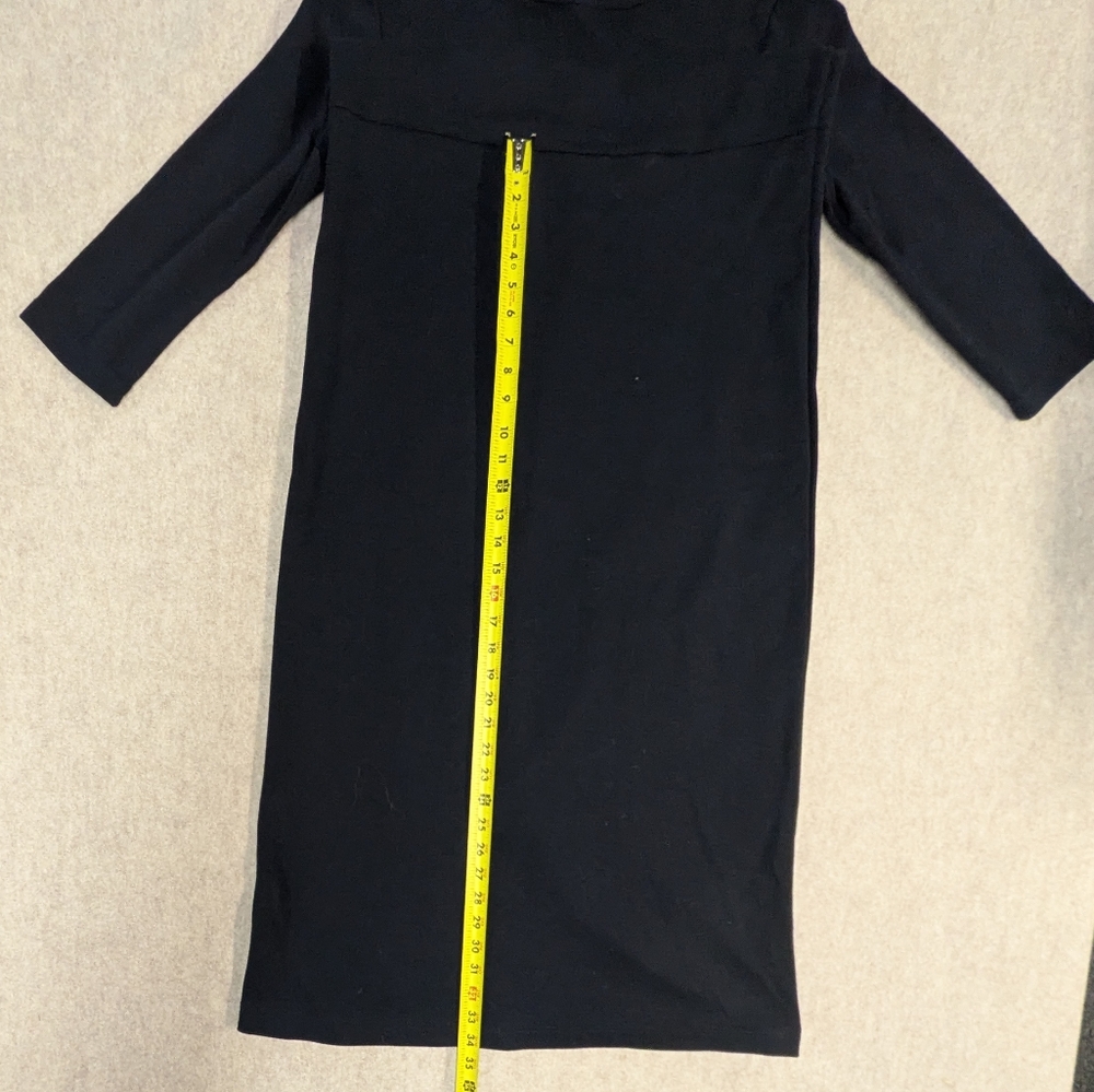 Hanna Andersson Classic Black 3/4 Sleeves Pencil Dress With Boat Neckline Sz Med - Picture 7 of 9